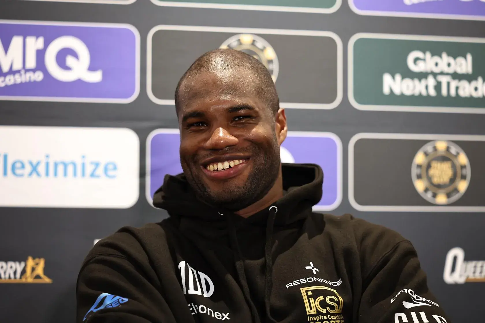 Daniel Dubois greets the media after his two-round demolition of Fabio Wardley on October 17, 2026