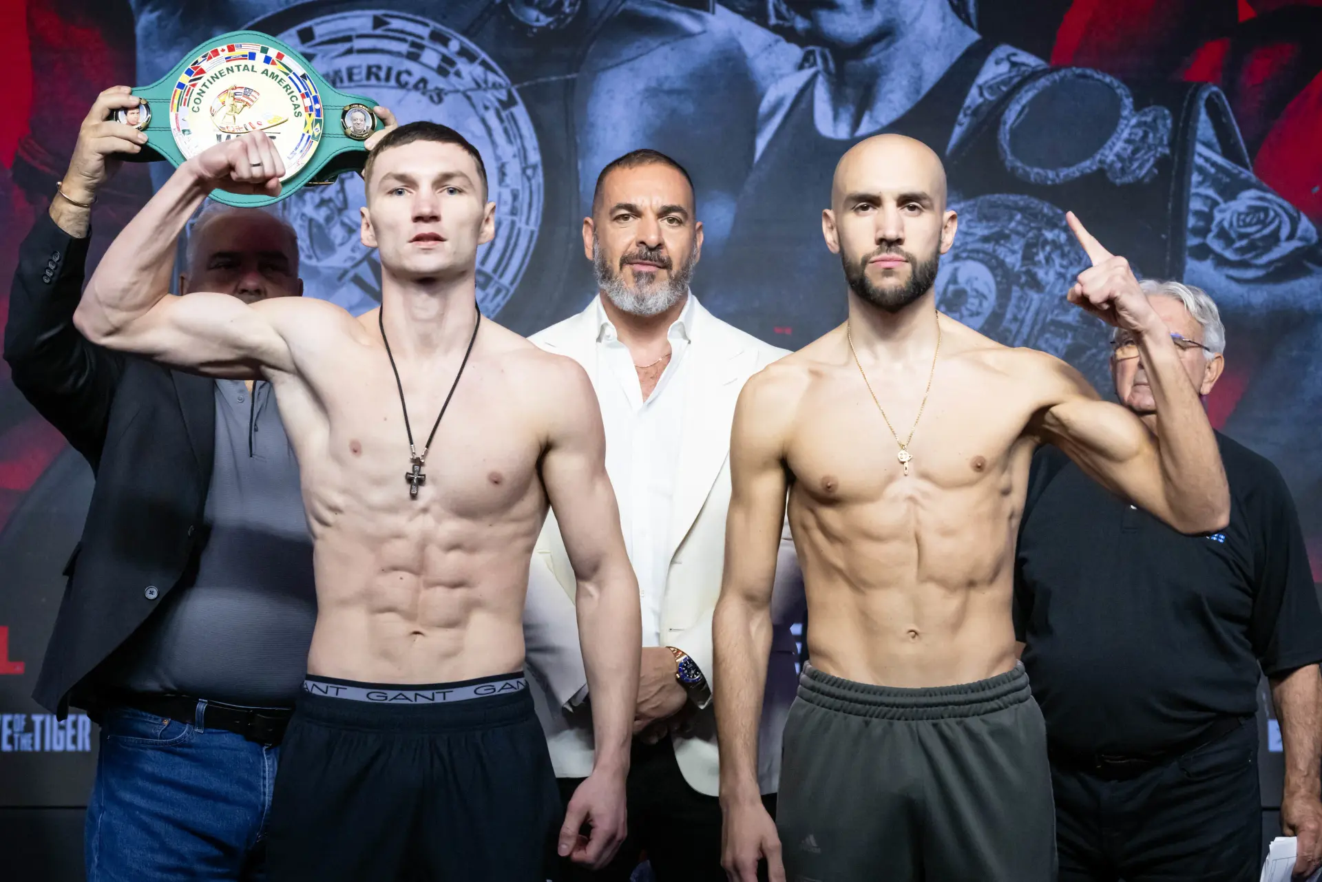 Dzmitry Asanau Francesco Patera weigh-in 4.9.25