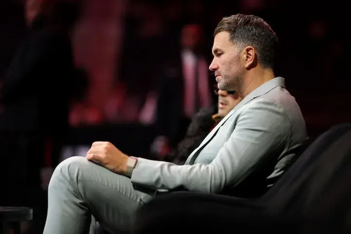 Eddie Hearn at Teofimo Lopez-Shakur Stevenson on January 31, 2026.