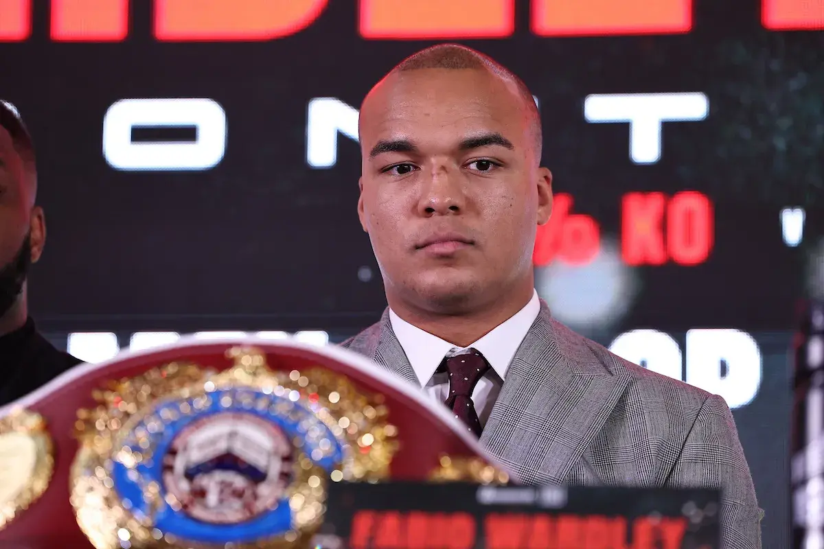 Fabio Wardley with his WBO heavyweight title