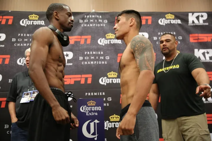 Face Off Herring Vs Shafikov Weigh In Nabeel Ahmad Premier Boxing Champions