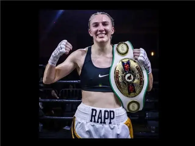 Hannah Rapp celebrates victory