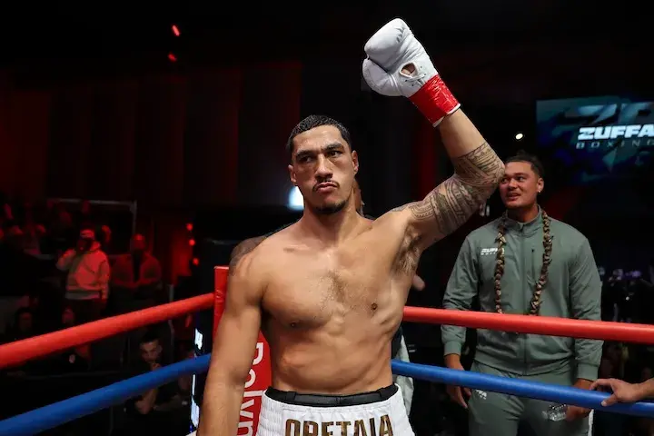 Jai Opetaia before his fight with Brandon Glanton. (March 8, 2026)