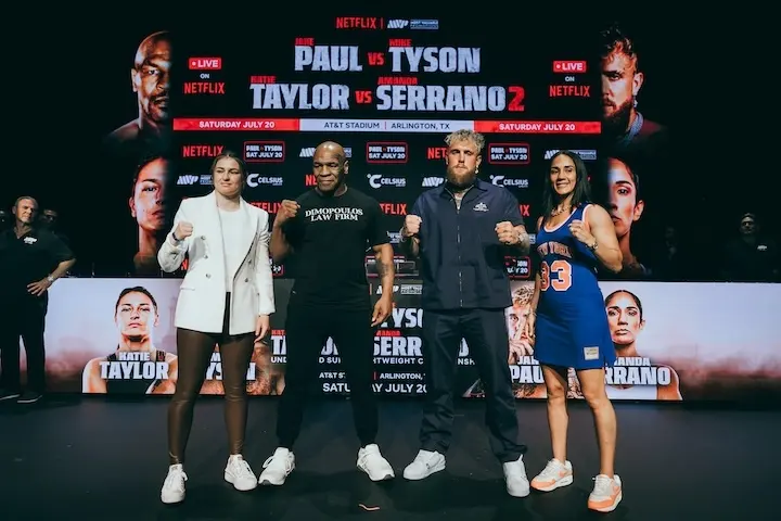 Jake Paul Katie Taylor Mike Tyson Amanda Serrano