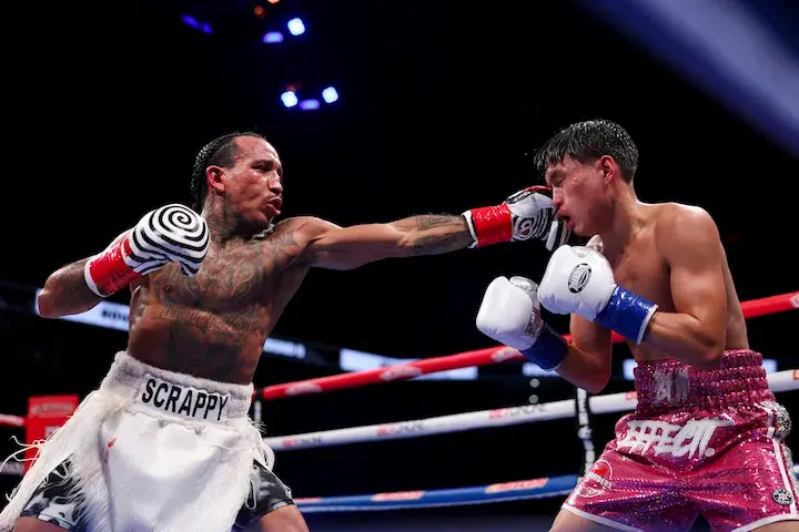 John "Scrappy" Ramirez lands a jab on Ephraim Bui