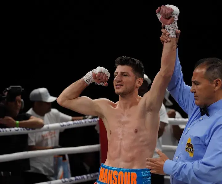 Jonny Mansour earned a unanimous decision win over William King in their eight-round lightweight co-main event Saturday at Frontwave Arena in Oceanside, California.