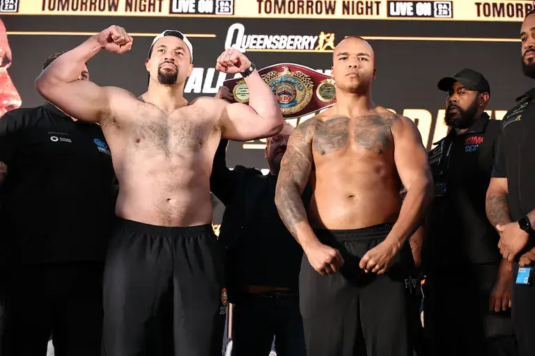Joseph Parker Fabio Wardley weigh in
