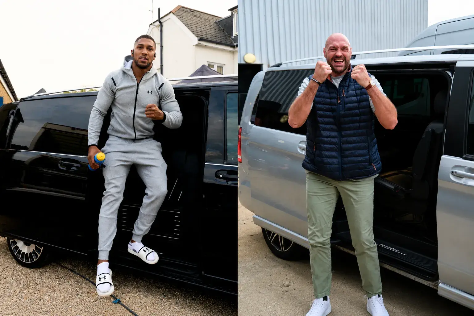 Anthony Joshua and Tyson Fury in London ahead of September 30, 2026 press conference