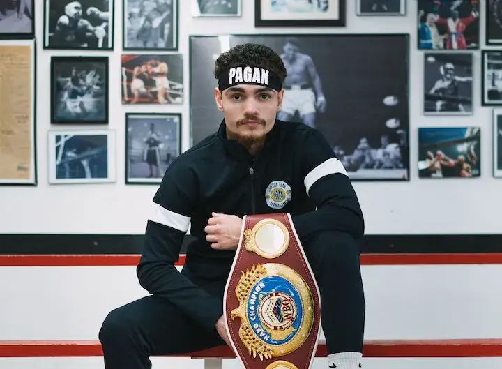 Joshua Pagan at a media workout ahead of bout with Bryan Jimenez. Photo taken on February 5, 2026.