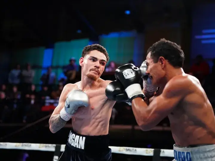 Joshua Pagan landing a punch on Bryan Jimenez that took place on February 10, 2026