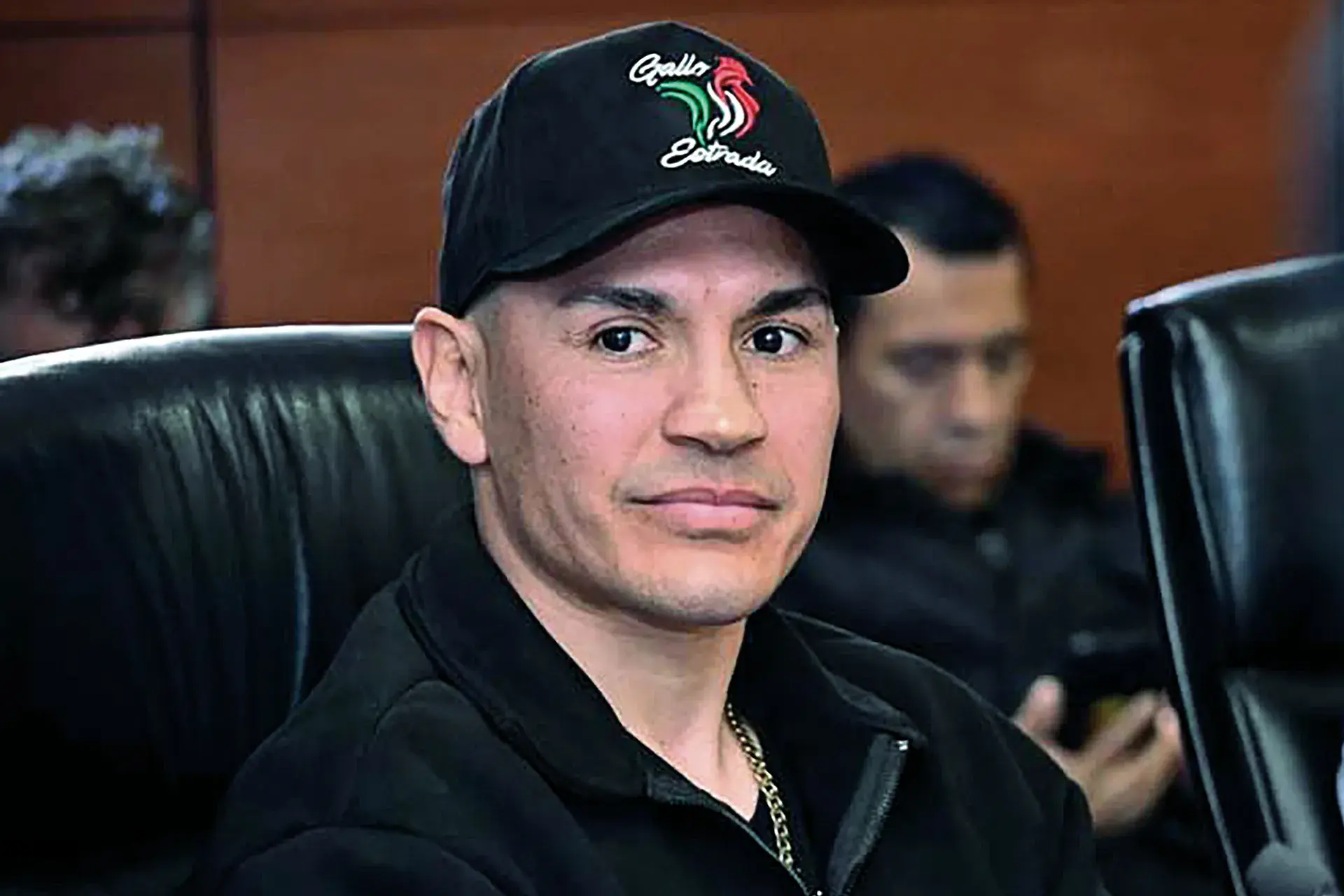 Former two-division champion Juan Francisco Estrada poses behind the scenes during the February 10, 2026 edition of the weekly WBC Martes de Café press conference in Mexico City.