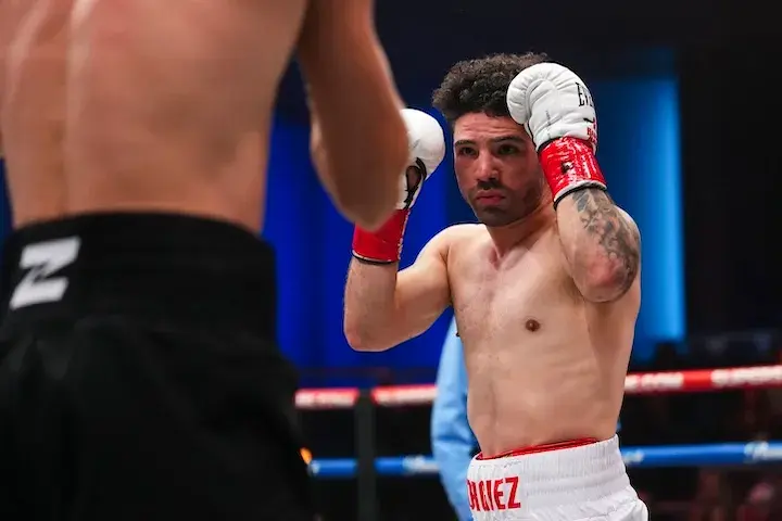 Julian Rodriguez during his fight with James Perella. (May 10, 2026)