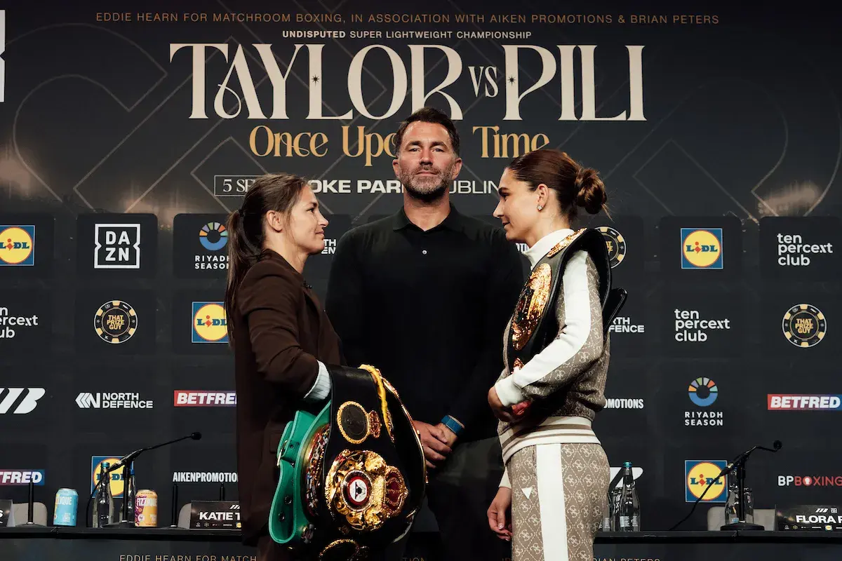 Katie Taylor and Flora Pili face off on June 5, 2026, ahead of their Croke Park showdown in  September