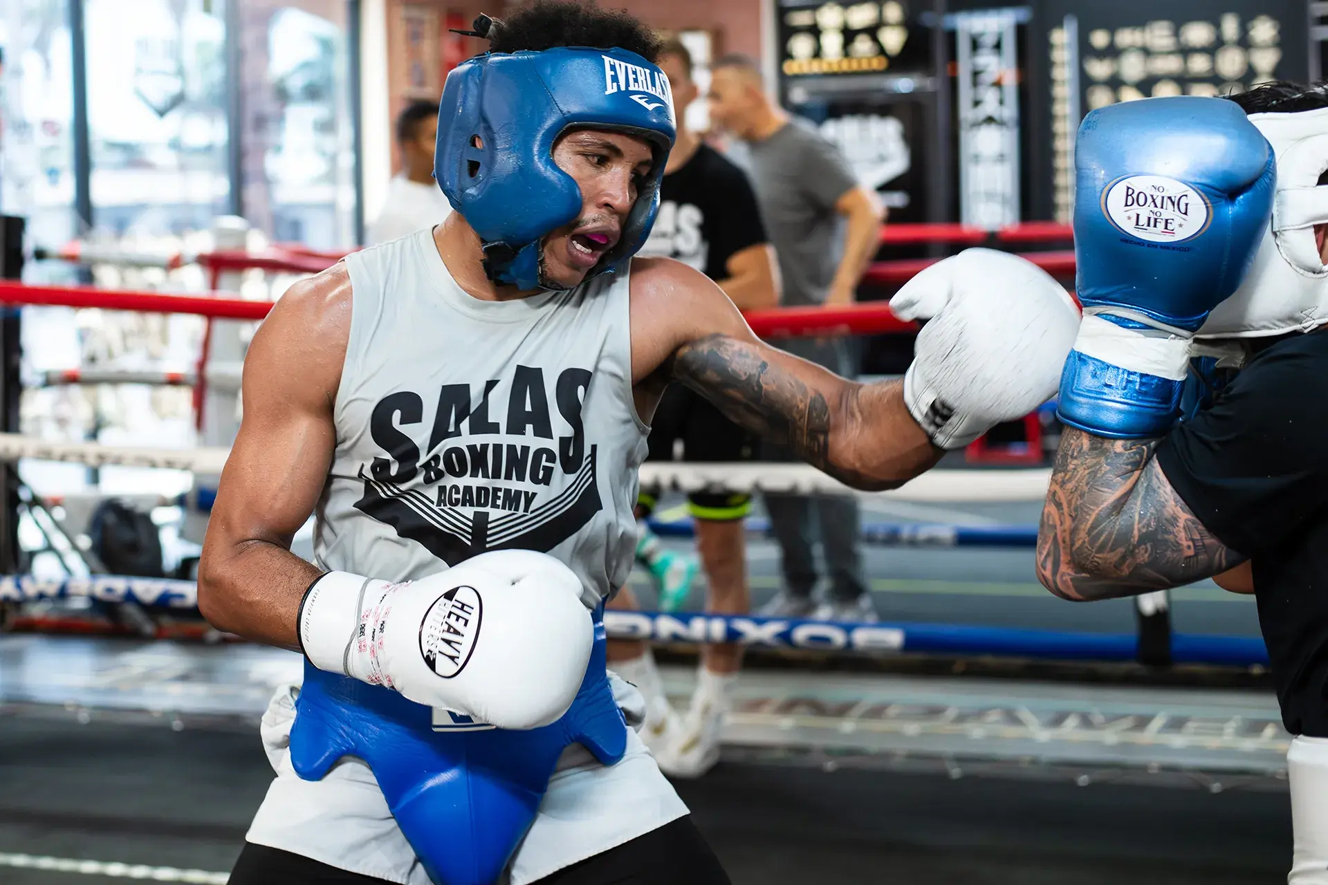 Kevin Hayler Brown wraps up sparring at Salas Academy