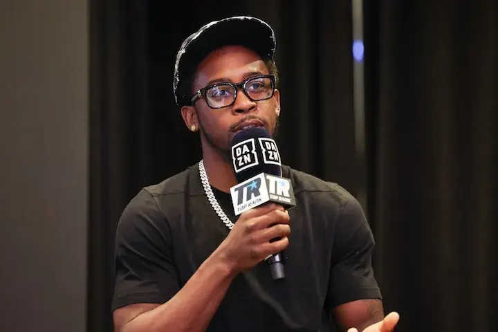 Keyshawn Davis at the Top Rank-DAZN press conference. (March 18, 2026)