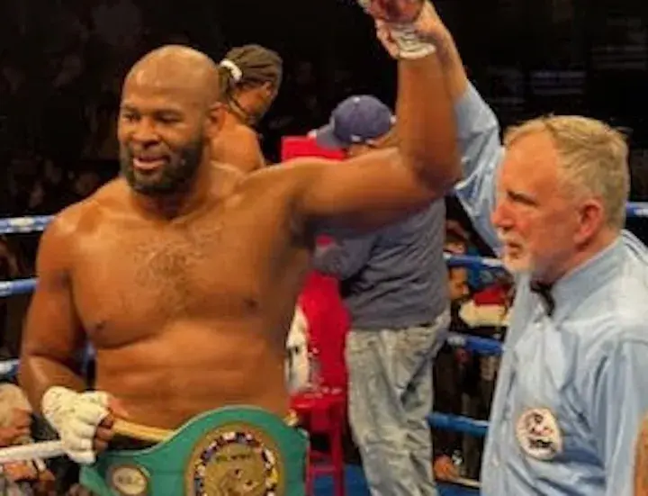 Kingsley Ibeh celebrates a victory.