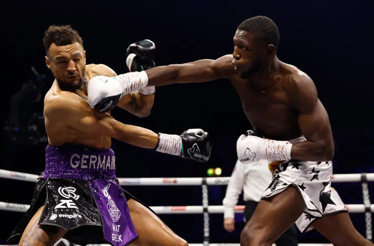 Joel Kodua overpowers Lloyd Germain in February 2025