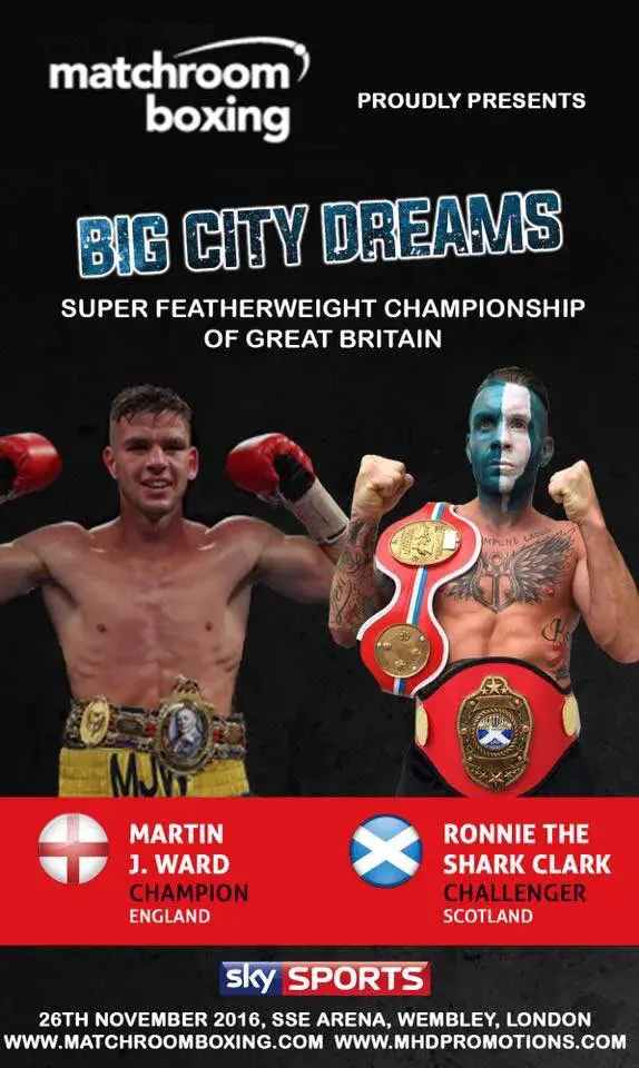Ronnie Clark To Challenge Martin J Ward, Nov 26 At Wembley