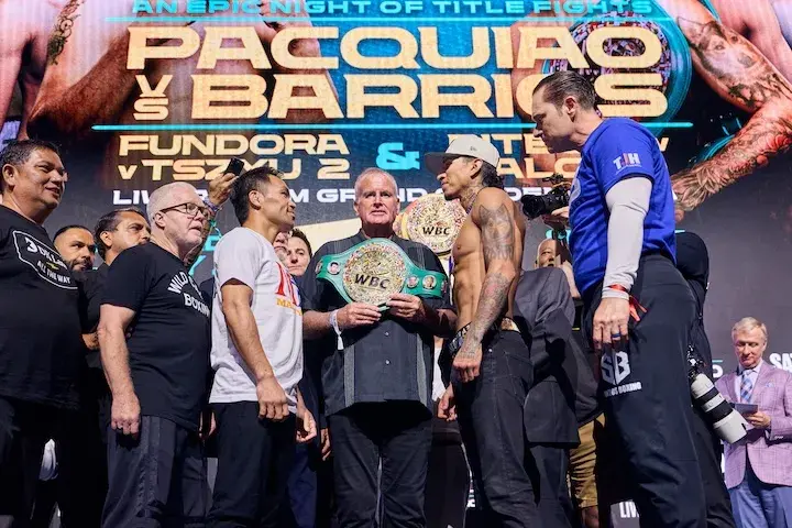 Manny Pacquiao Mario Barrios Weigh In 07182025