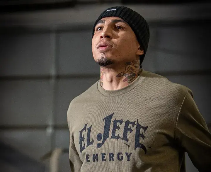 Mario Barrios in training camp for his fight against Ryan Garcia. Photo taken on February 16, 2026.