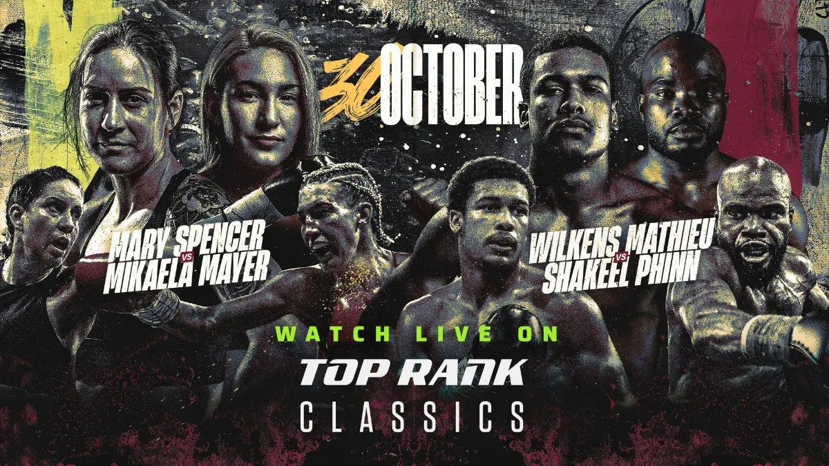 Mary Spencer vs. Mikaela Mayer October 30 fight poster