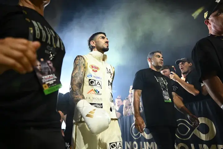 Michael Zerafa heads to the ring ahead of his no contest with Nikita Tszyu on January 16, 2026