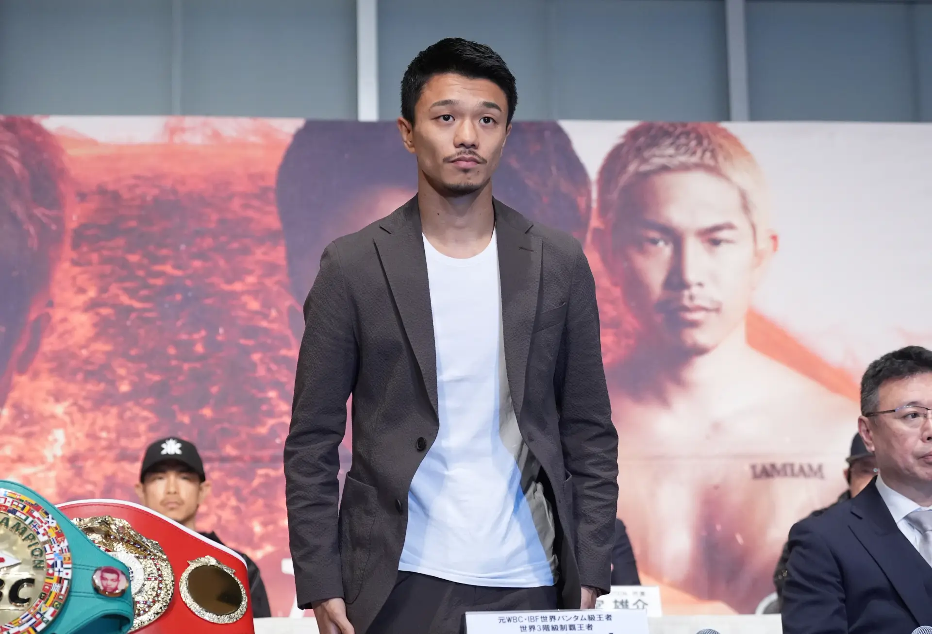 Junto Nakatani is pictured on April 30, 2026, two days before his battle with Naoya Inoue in Japan