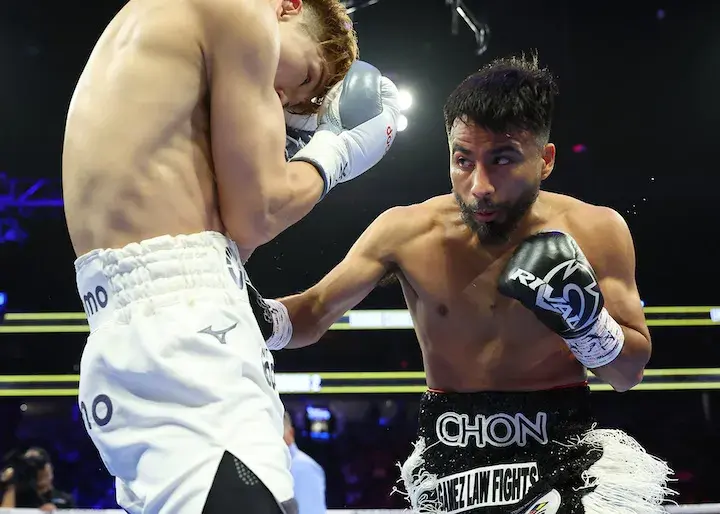 Ramon Cardenas on the attack against Naoya Inoue in Las Vegas on May 4, 2025