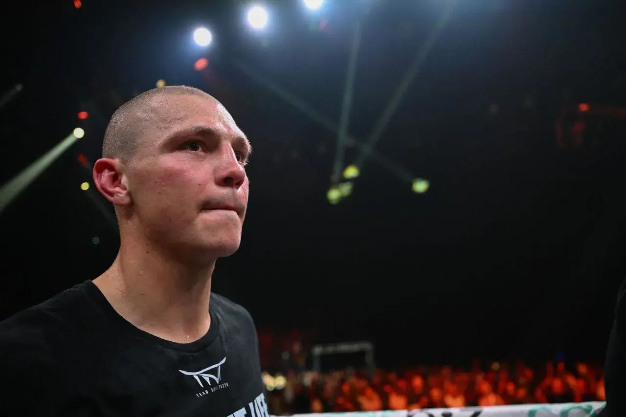 Nikita Tszyu stands in the ring before his fight with MichaelZerafa begins on January 16, 2026.