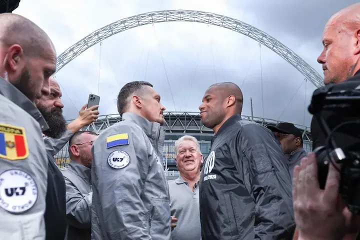 Oleskandr Usyk Daniel Dubois First Faceoff 07152025