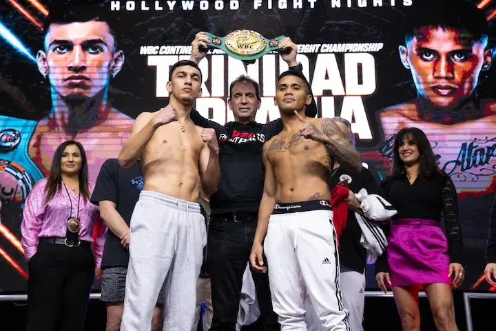 Omar Trinidad and Mike Plania make weight for Friday showdown