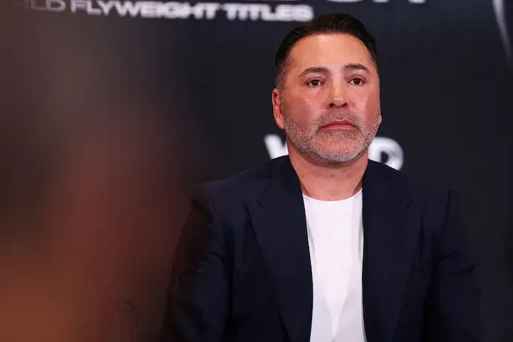 Oscar De La Hoya  at a press conference. (March 12, 2026)