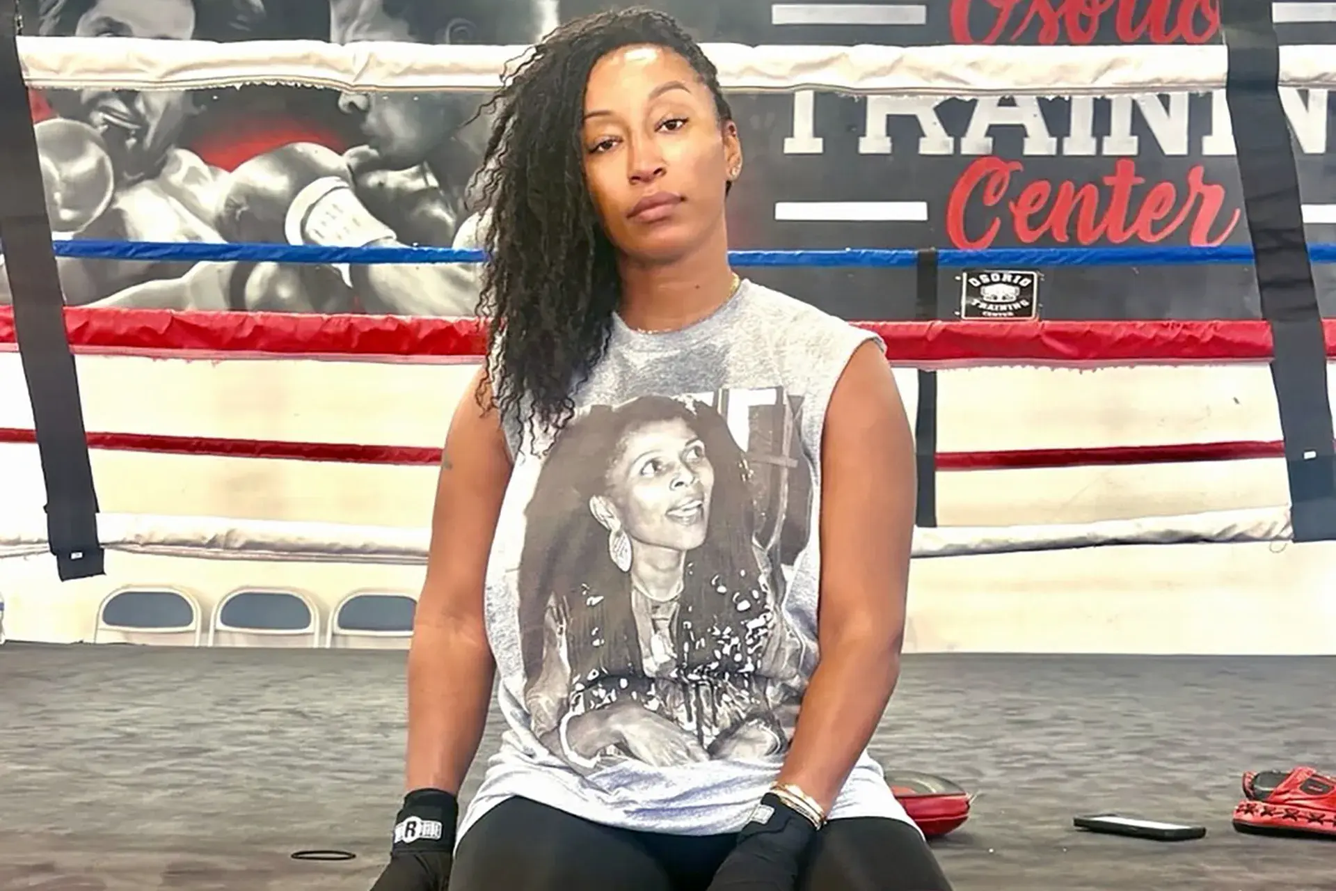 Raquel Miller in gym, preparing for ring return