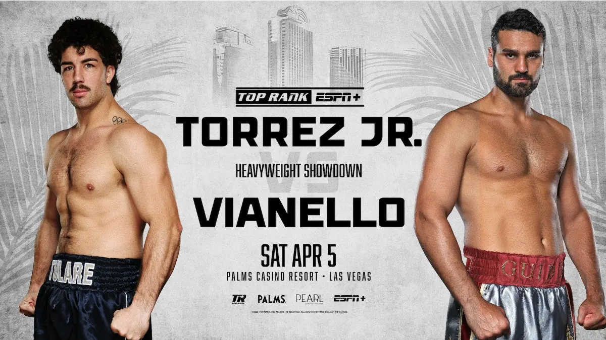 Richard Torrez Guido Vianello April 5 2025 fight poster