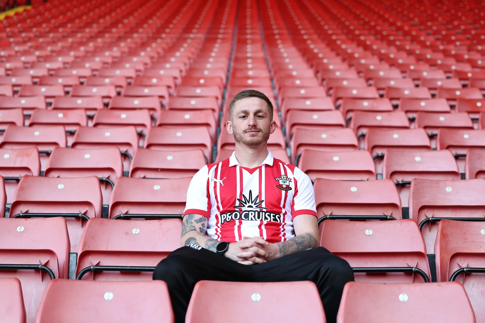 Ryan Garner at Southampton FC ahead of press conference to promote June 20 bout with Michael Magnesi