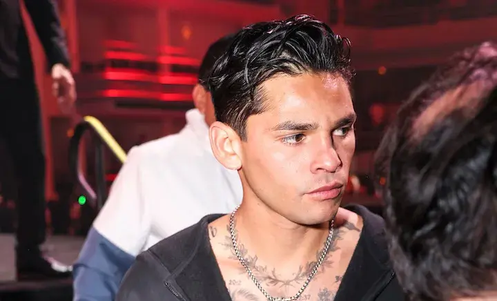 Ryan Garcia in the build-up to his surprise 2025 loss to Rolly Romero