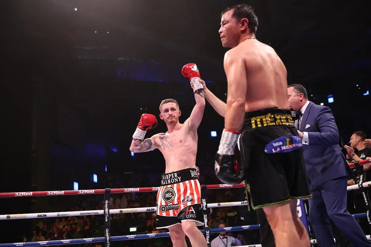 Ryan Garner celebrates victory over Bielma