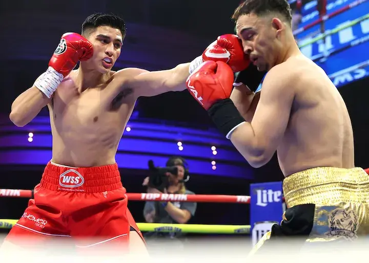 Sammy Contreras Jnr close-up view of boxing moves him toward top of class