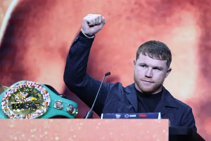 Saul "Canelo" Alvarez pictured during a media conference.