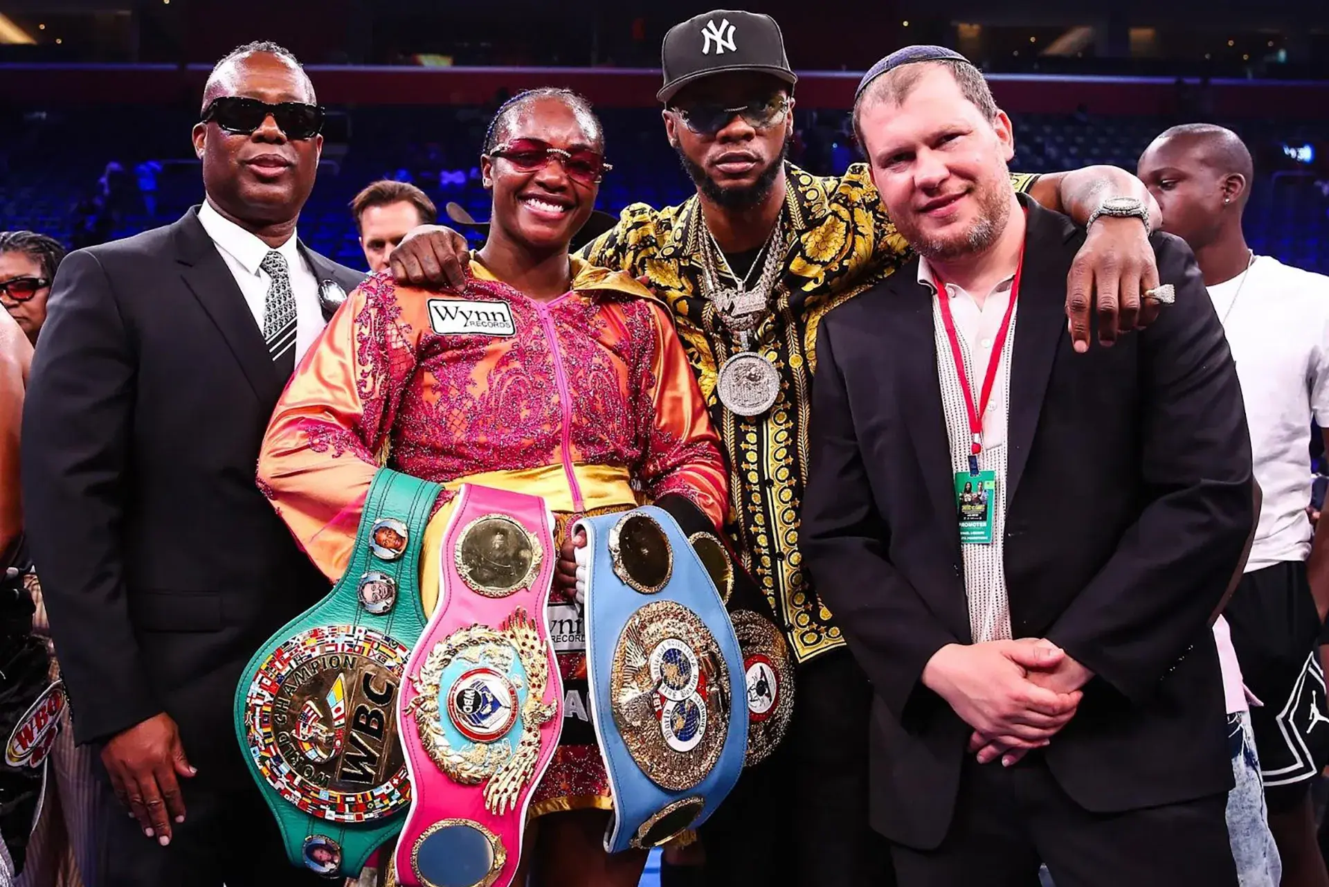 Claressa Shields and Dmitriy Salita celebrate an historic show in Detroit. (July 26, 2025)