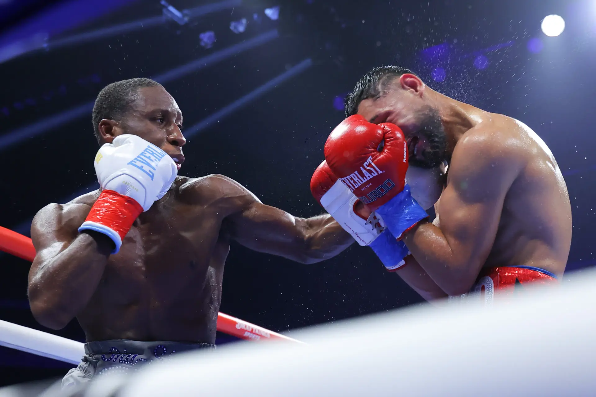 Bruce Carrington scores with a left hand against Rene Palacios on July 4, 2026