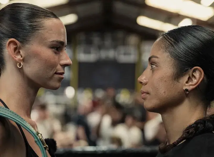 Skye Nicolson and Mariah Turner face off at the media day.