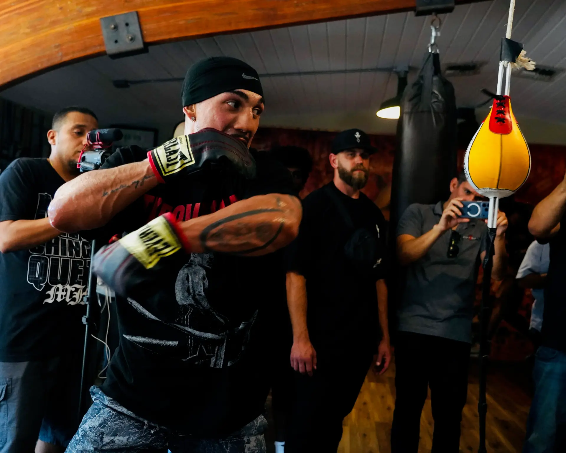 Teofimo Lopez carries out his public workout ahead of the Rolly Romero fight