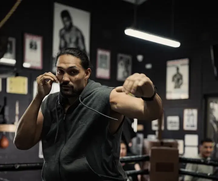 Teremoana Jnr at the media workout for his fight against Bowie Tupou.