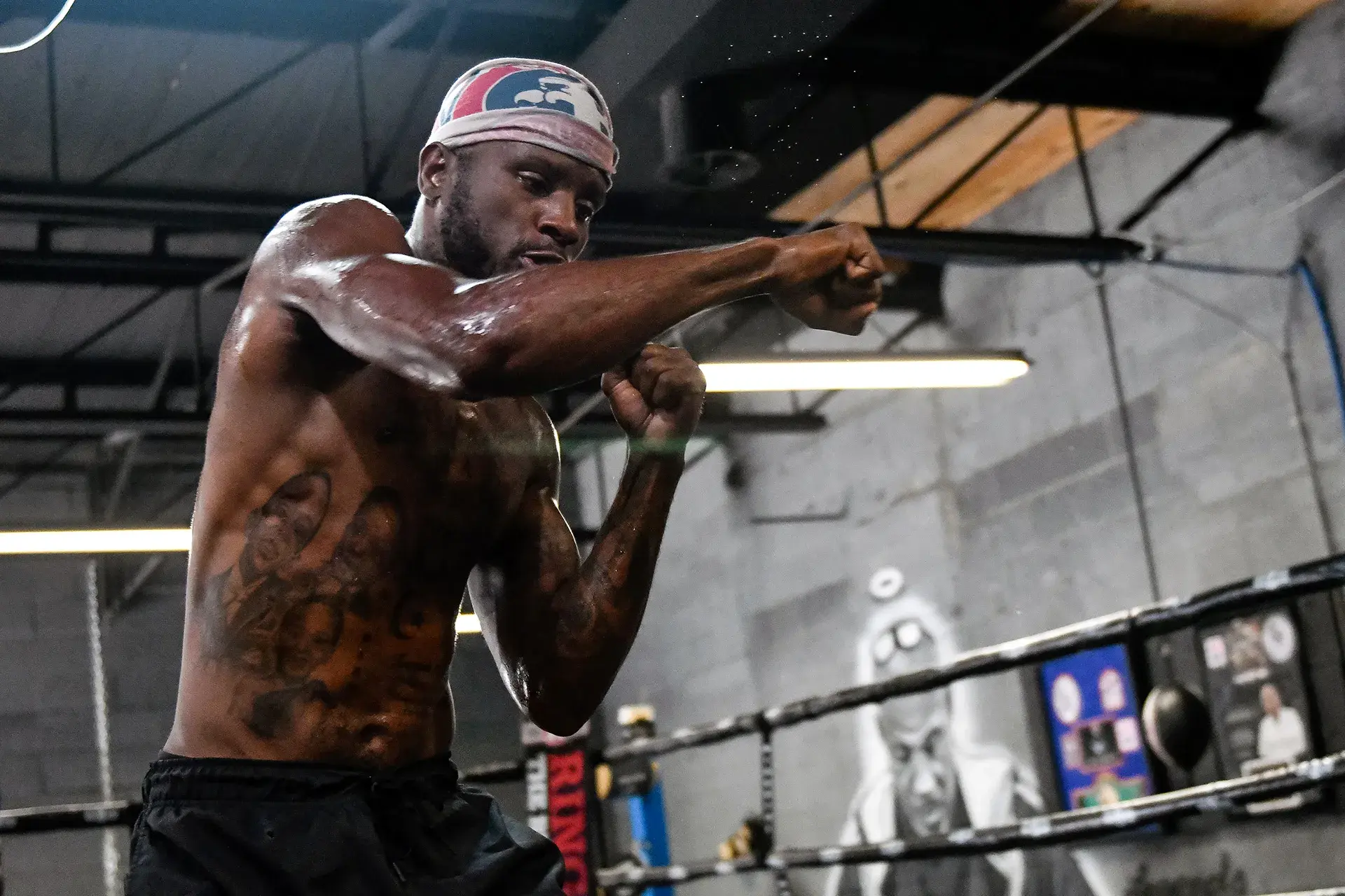 Tony Harrison "SuperBad" Media Workout Shadow Boxing Ahead of July 26