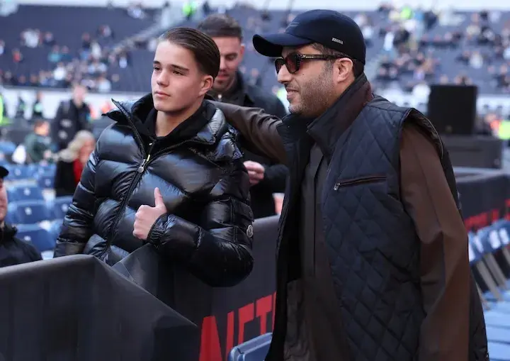 Turki Alalshikh poses for a picture at Tottenham Hotspur Stadium during the Tyson Fury-Arslanbek Makhmudov event. (April 11, 2026)