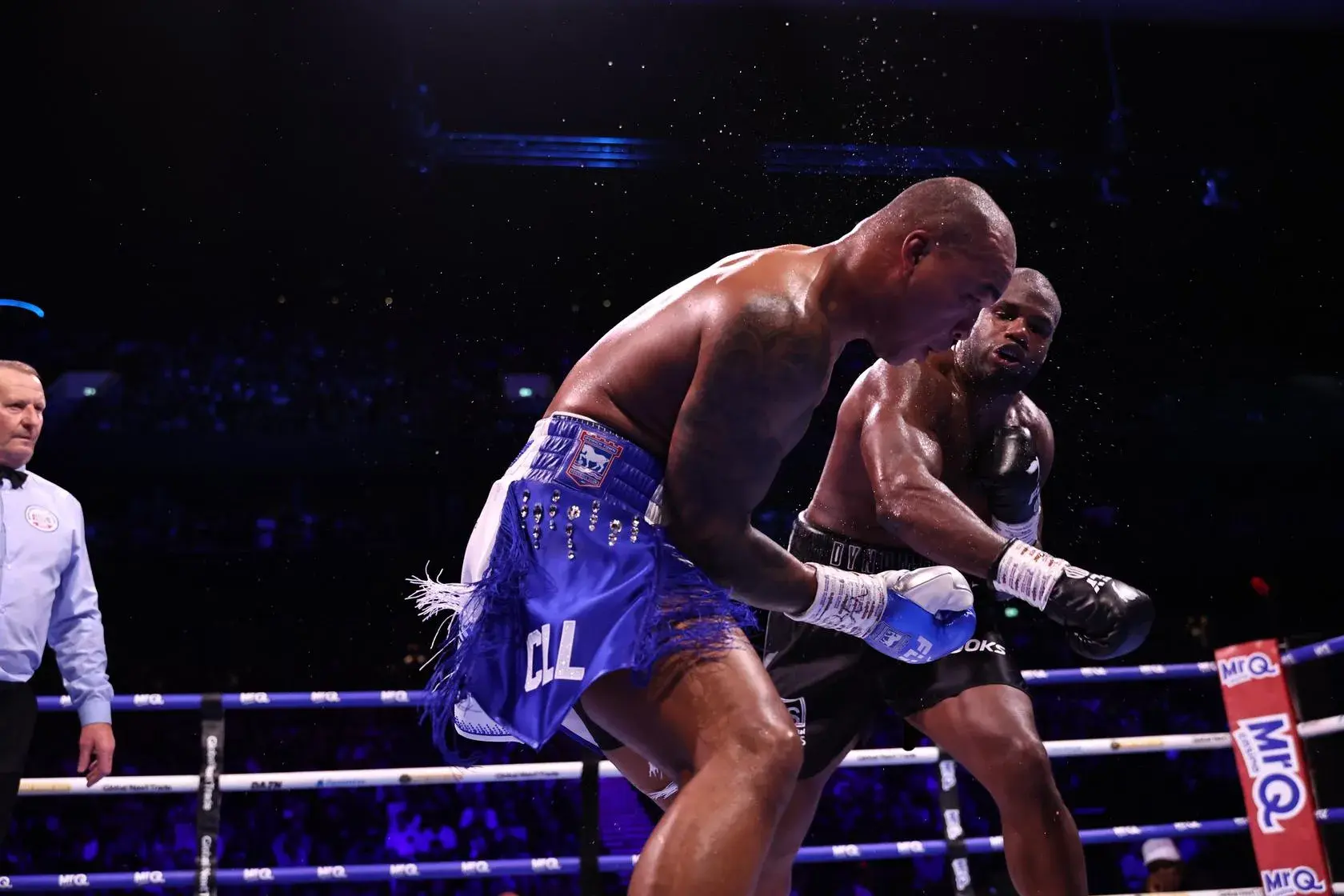 Daniel Dubois was knocked down twice in the opening three rounds of his win over Fabio Wardley