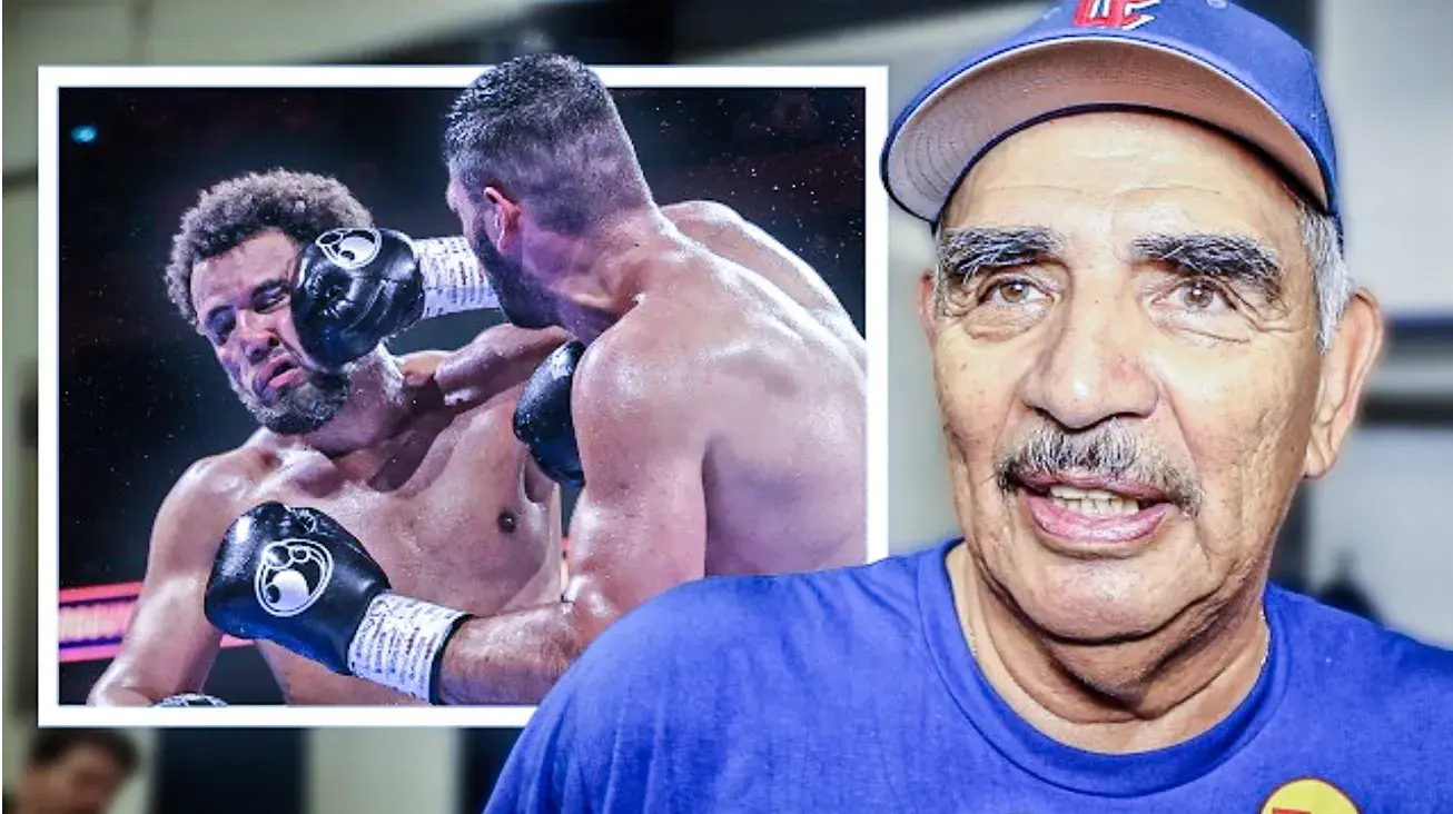 Abel Sanchez (foreground) Filip Hrgovic vs. Moses Itauma (background)