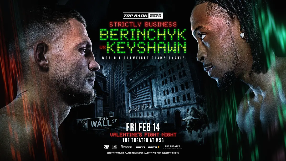 Denys Berinchyk Keyshawn Davis fight poster