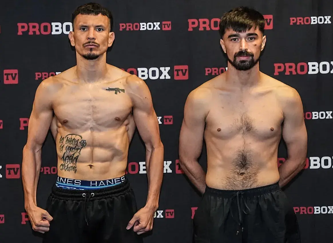 Bryan Flores and Jonathan Navarro weigh in for their July 18, 2026 main event
